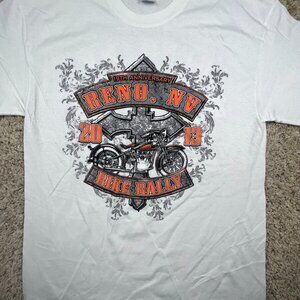 Reno Nevada Bike Show Rally T Shirt 2013 19th Motorcycle Biker Tee Mens Sz L NEW